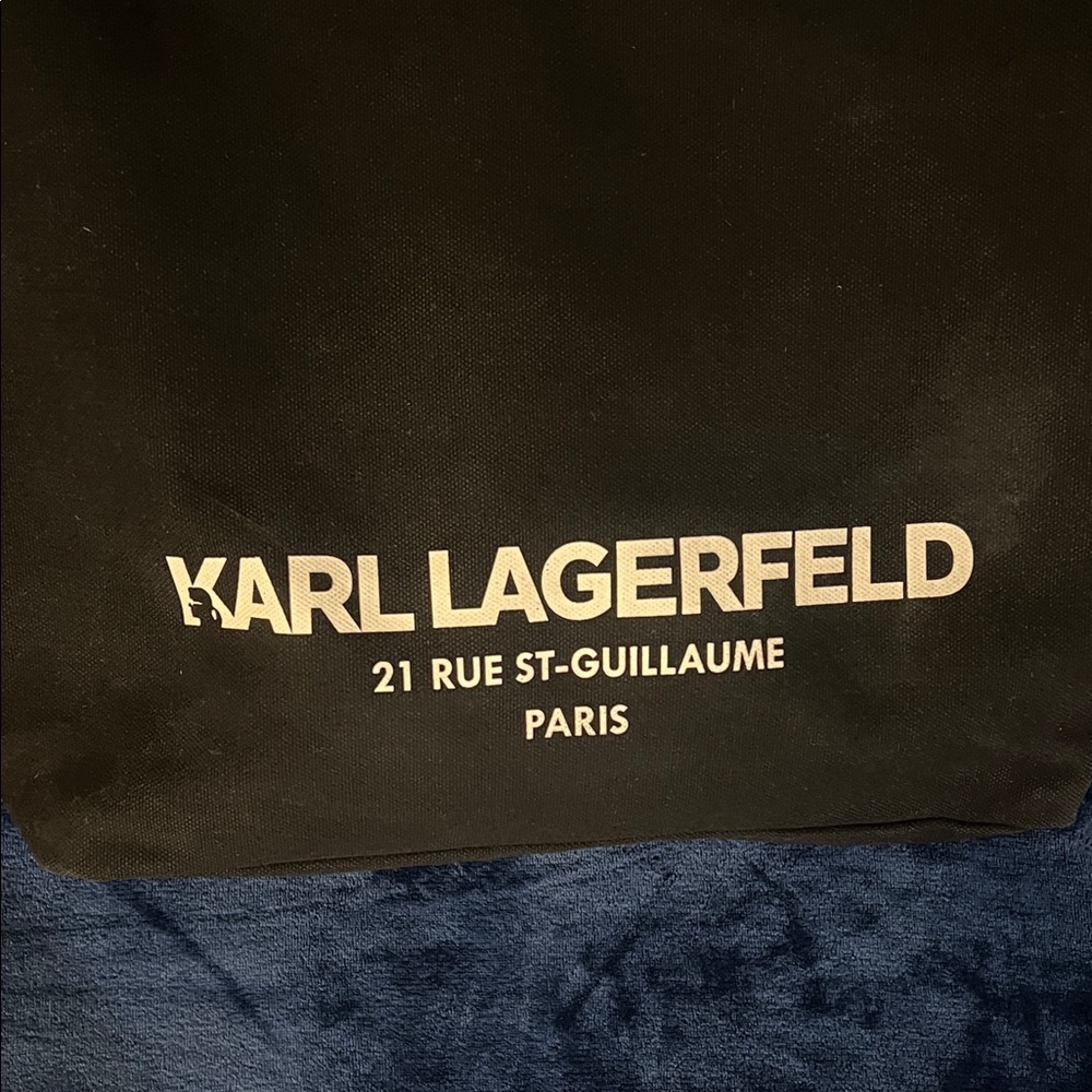 Karl Lagerfeld Black Canvas Tote - Picture 2 of 6